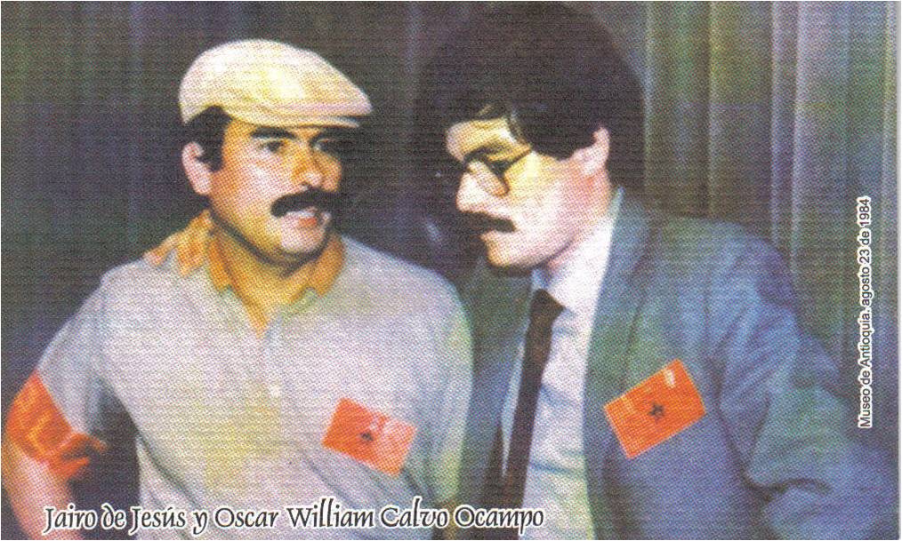 Ernesto y Oscar en la firma de los Acuerdos 1984